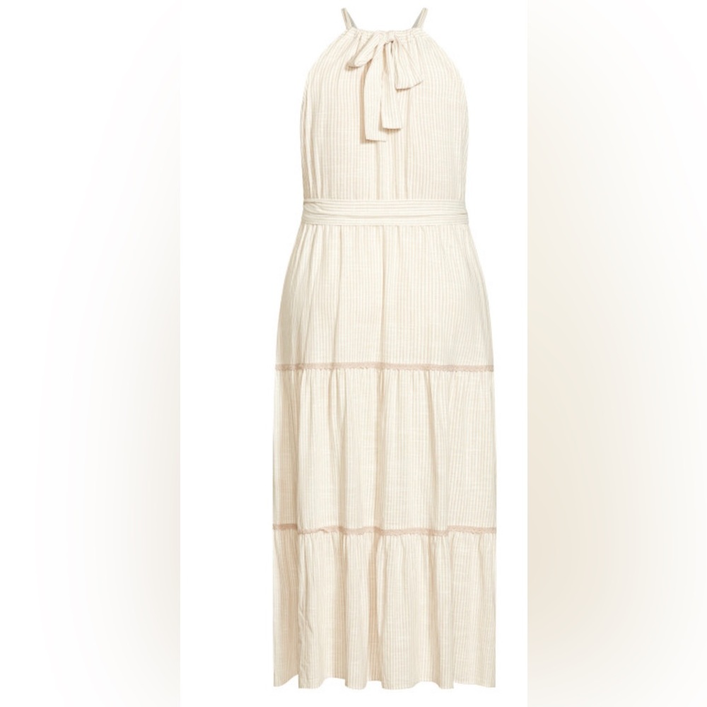 Avenue Raine  halter neck dress 18 W Natural color. new in package. - Picture 6 of 8